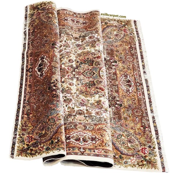  فرش دستباف طرح سالاری لچک بوته، بافت تبریز، کد 9984