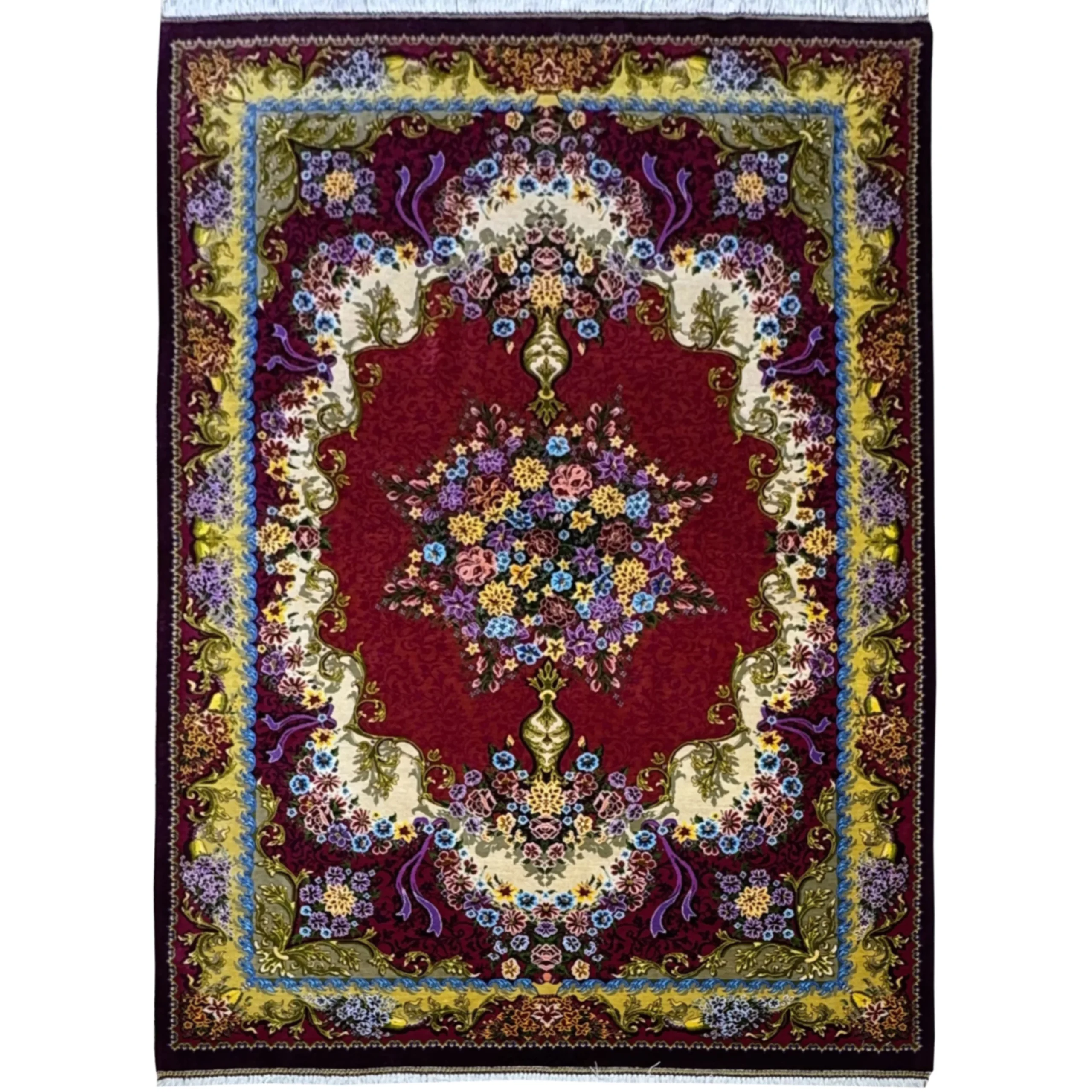 ذرعونیم دستباف تمام ابریشم صورتی - esilkcarpet - بازار آنلاین فرش ابریشم دستباف