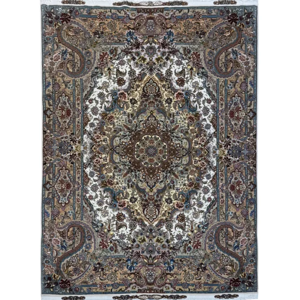 قالیچه 3 متری سالاری تبریز، دستباف - esilkcarpet - بازار آنلاین فرش ابریشم دستباف