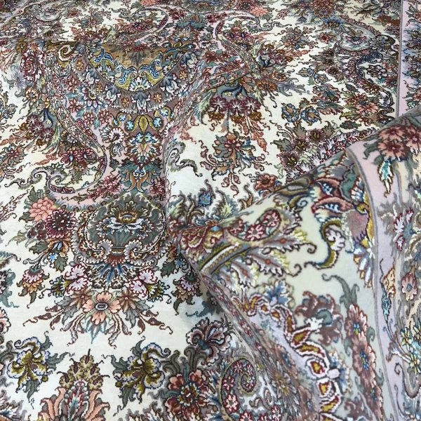 قالیچه دستباف 3 متری طرح خطیبی تبریز - esilkcarpet - بازار آنلاین فرش ابریشم دستباف