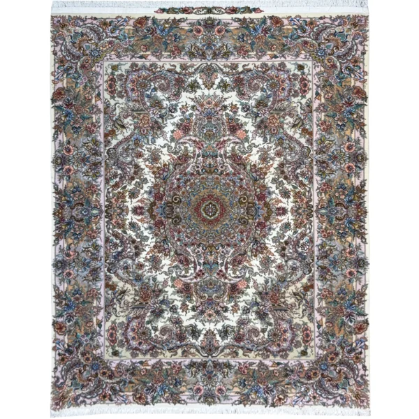 قالیچه دستباف 3 متری طرح خطیبی تبریز - esilkcarpet - بازار آنلاین فرش ابریشم دستباف