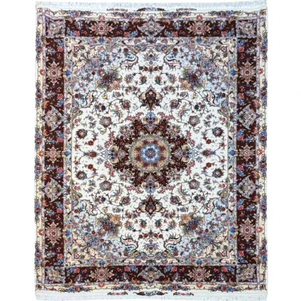 قالیچه دستباف 3 متری طرح علیا تبریز - esilkcarpet - بازار آنلاین فرش ابریشم دستباف
