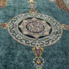 فرش ابریشم اصل 6متری سبز اعیانی - esilkcarpet - بازار آنلاین فرش ابریشم دستباف