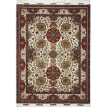 طرح گل‌های کلاسیک در فرش دستباف تبریز طرح چلسی استاد قره‌باغی – esilkcarpet.com