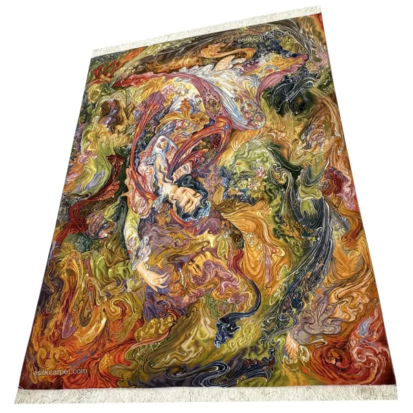 فرش مینیاتور استاد فرشچیان، طراحی دستباف فوق‌العاده در esilkcarpet.com