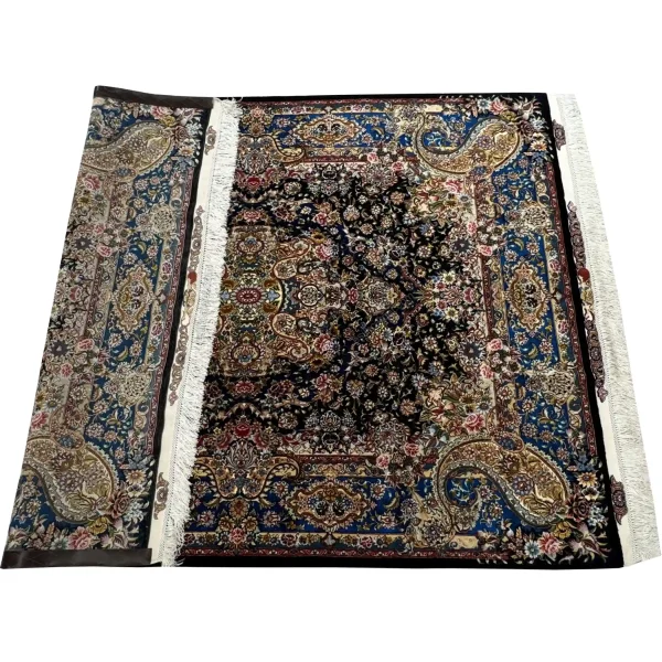 فرش سالاری لچک‌بوته دومتن دستباف تبریز – ترکیبی از اصالت و هنر ایرانی | esilkcarpet.com