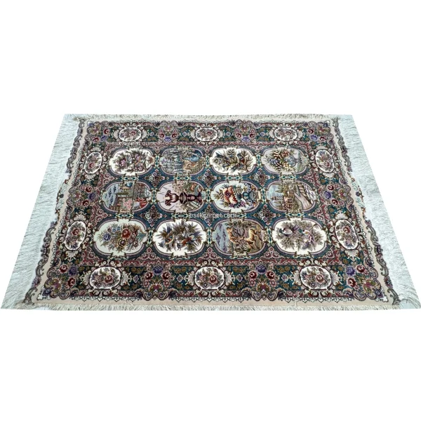 تابلو فرش گلستان تبریز، نمایی بی‌نظیر از دقت و ظرافت در هنر دستباف ایرانی – esilkcarpet.com