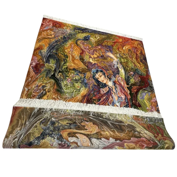 فرش پوسترباف استاد فرشچیان، یک اثر هنری دستباف، در سایت esilkcarpet.com