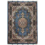 فرش دستباف تبریز 12متری سالاری فیروزه‌ای، هماهنگ با سبک‌های کلاسیک و مدرن – esilkcarpet.com