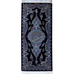 رانر ابریشم ترنج مشکی 45*102 سانتیمتر دستباف ایرانی – esilkcarpet.com