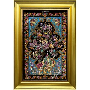 تابلوفرش مرداب و درخت قم