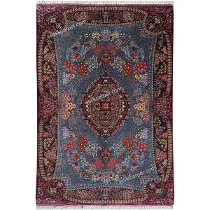 فرش تمام ابریشم اصل مراغه، شسته و آماده تحویل، سایز 117*78.5 سانتیمتر - esilkcarpet.com