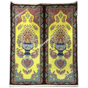 تابلوفرش ستونی طرح گلدانی تاروپود - esilkcarpet.com