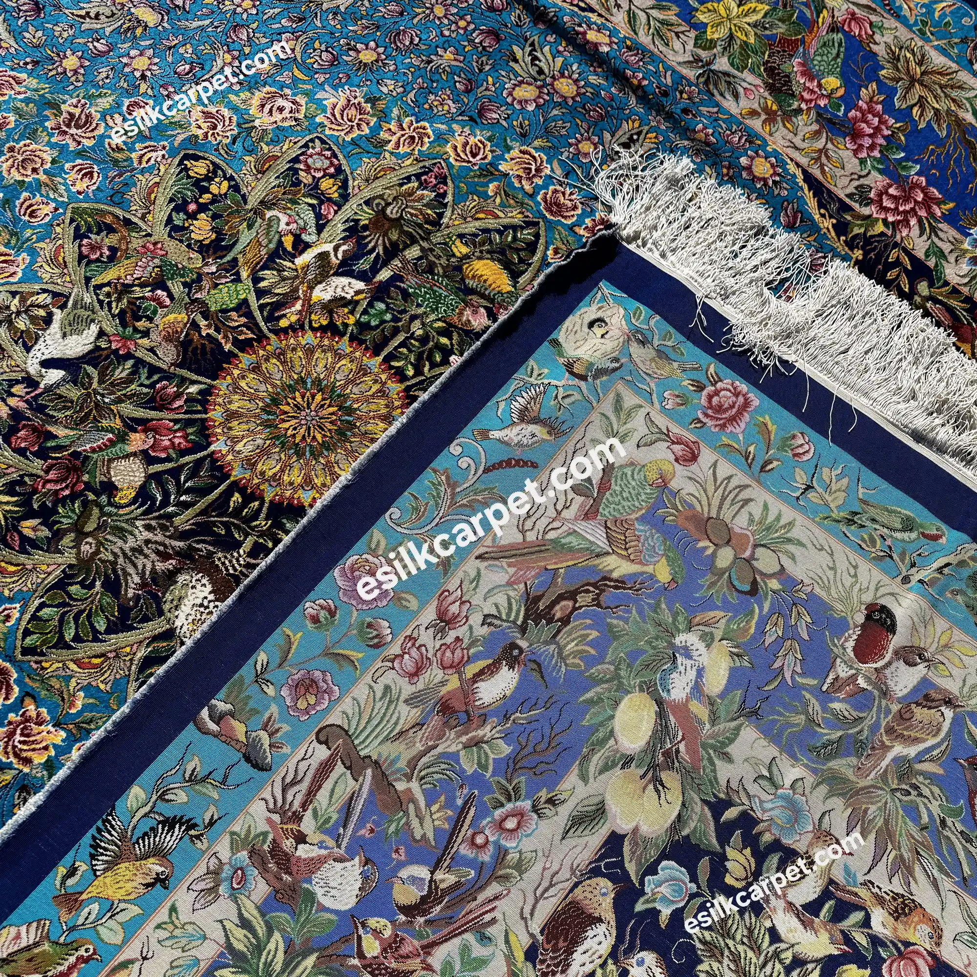 6متری لاکچری گل و بلبلهای شیدا دربهشت - esilkcarpet.com