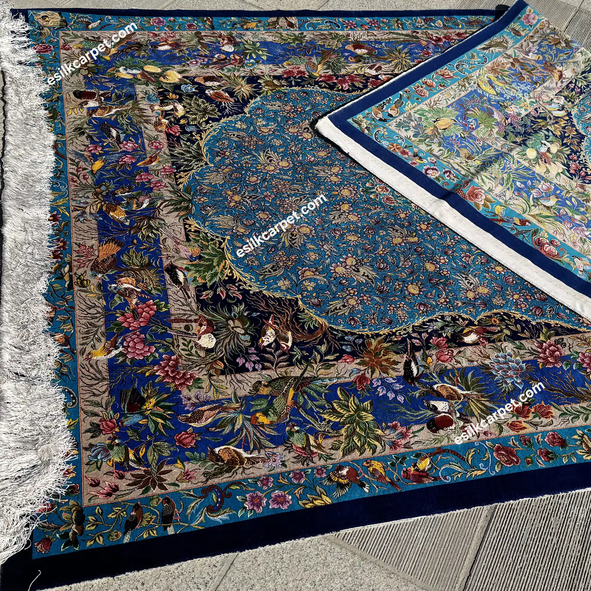 6متری لاکچری گل و بلبلهای شیدا دربهشت - esilkcarpet.com