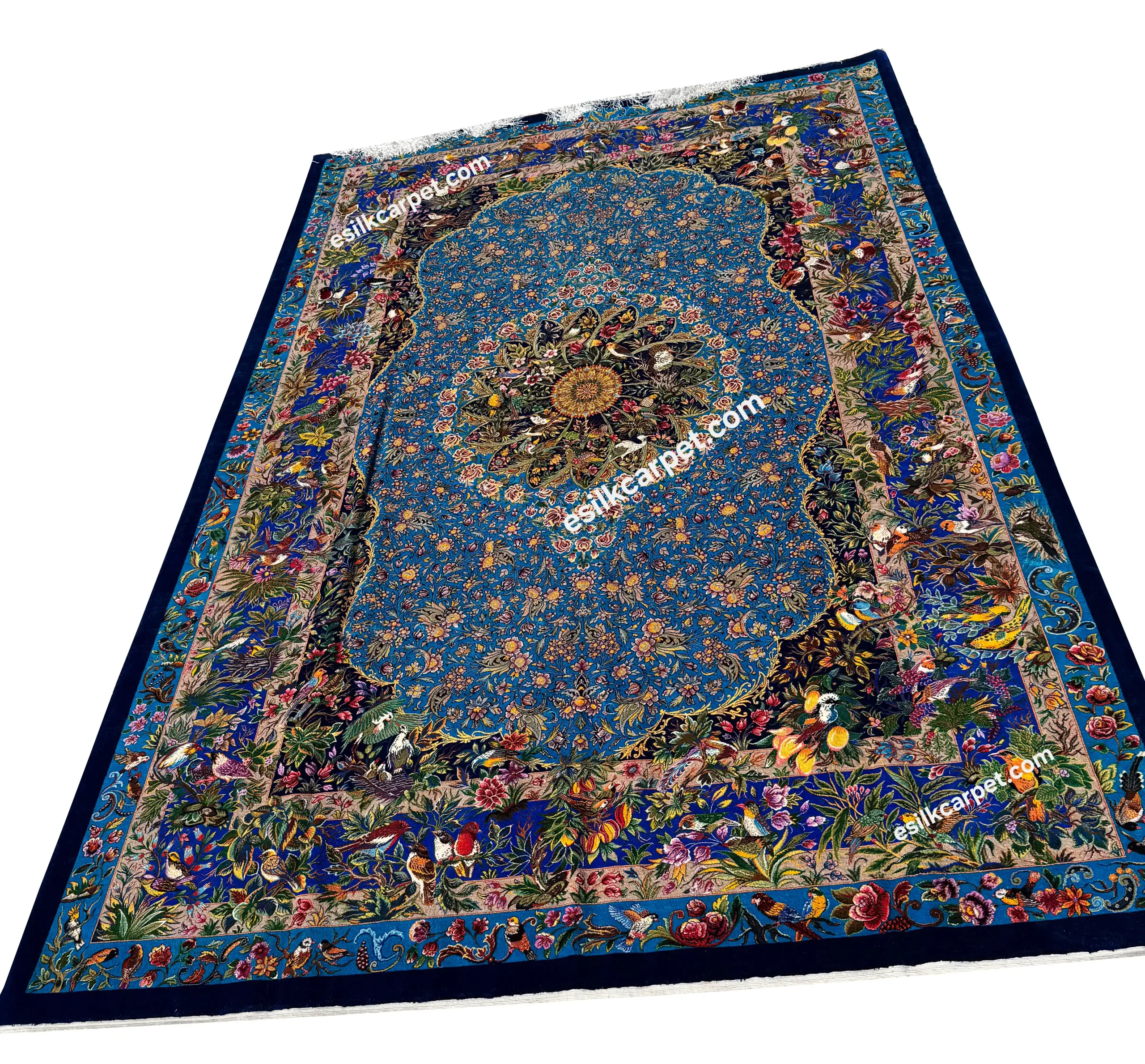 6متری لاکچری گل و بلبلهای شیدا دربهشت - esilkcarpet.com
