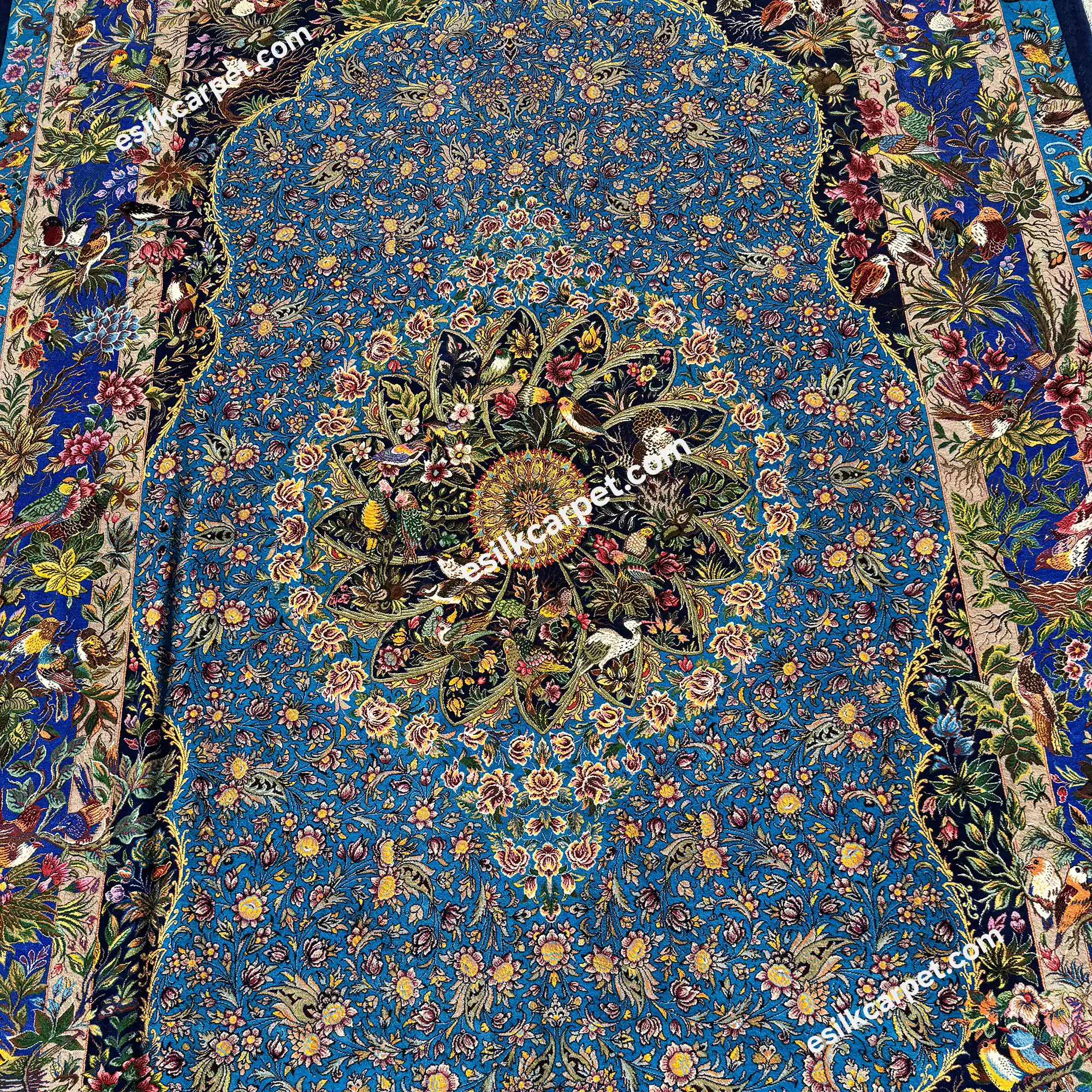 6متری لاکچری گل و بلبلهای شیدا دربهشت - esilkcarpet.com