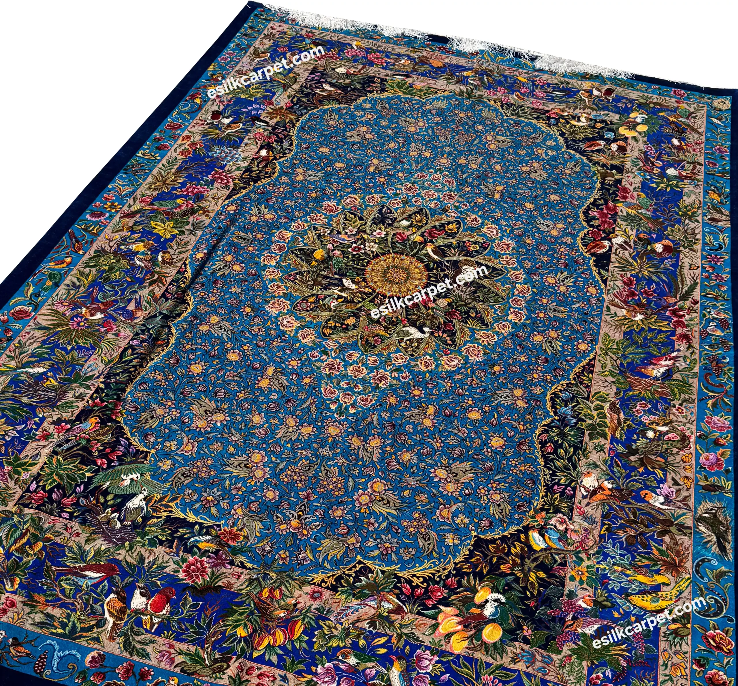 6متری لاکچری گل و بلبلهای شیدا دربهشت - esilkcarpet.com