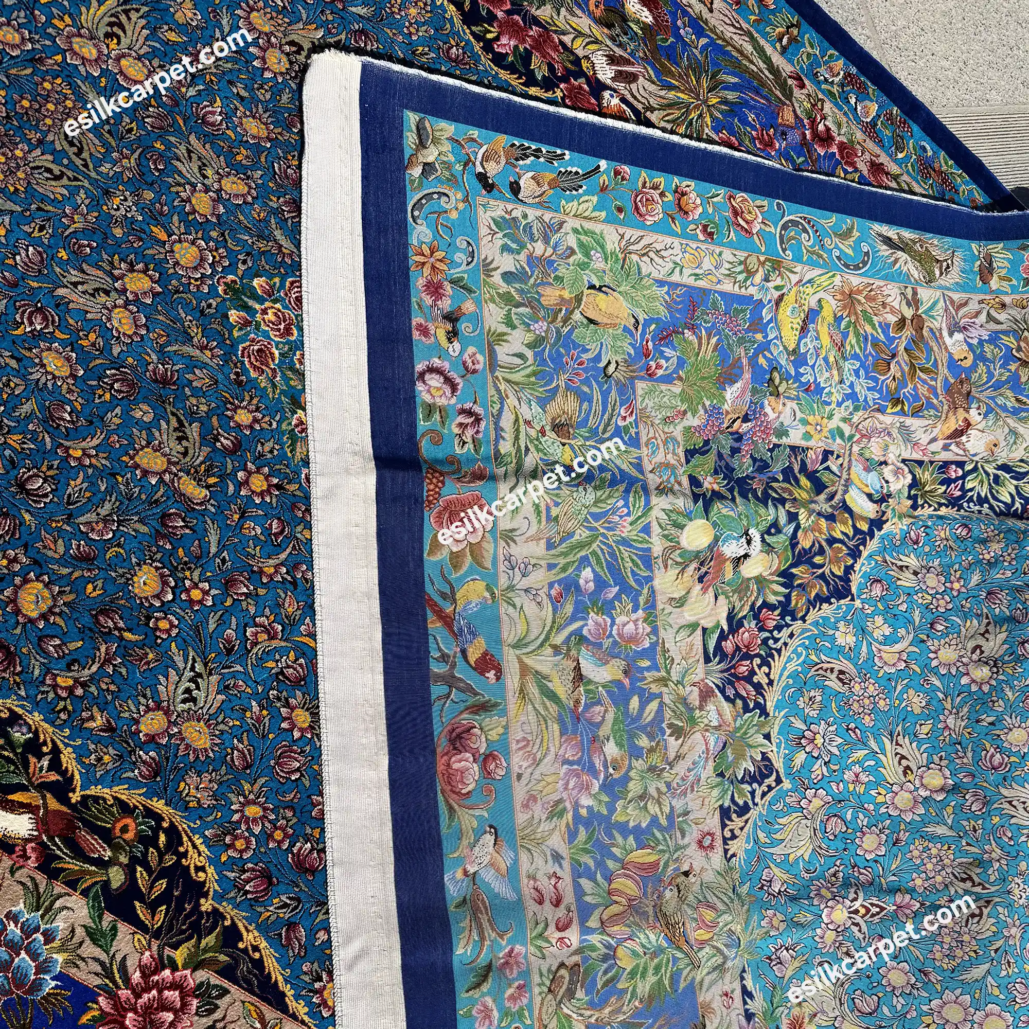 6متری لاکچری گل و بلبلهای شیدا دربهشت - esilkcarpet.com