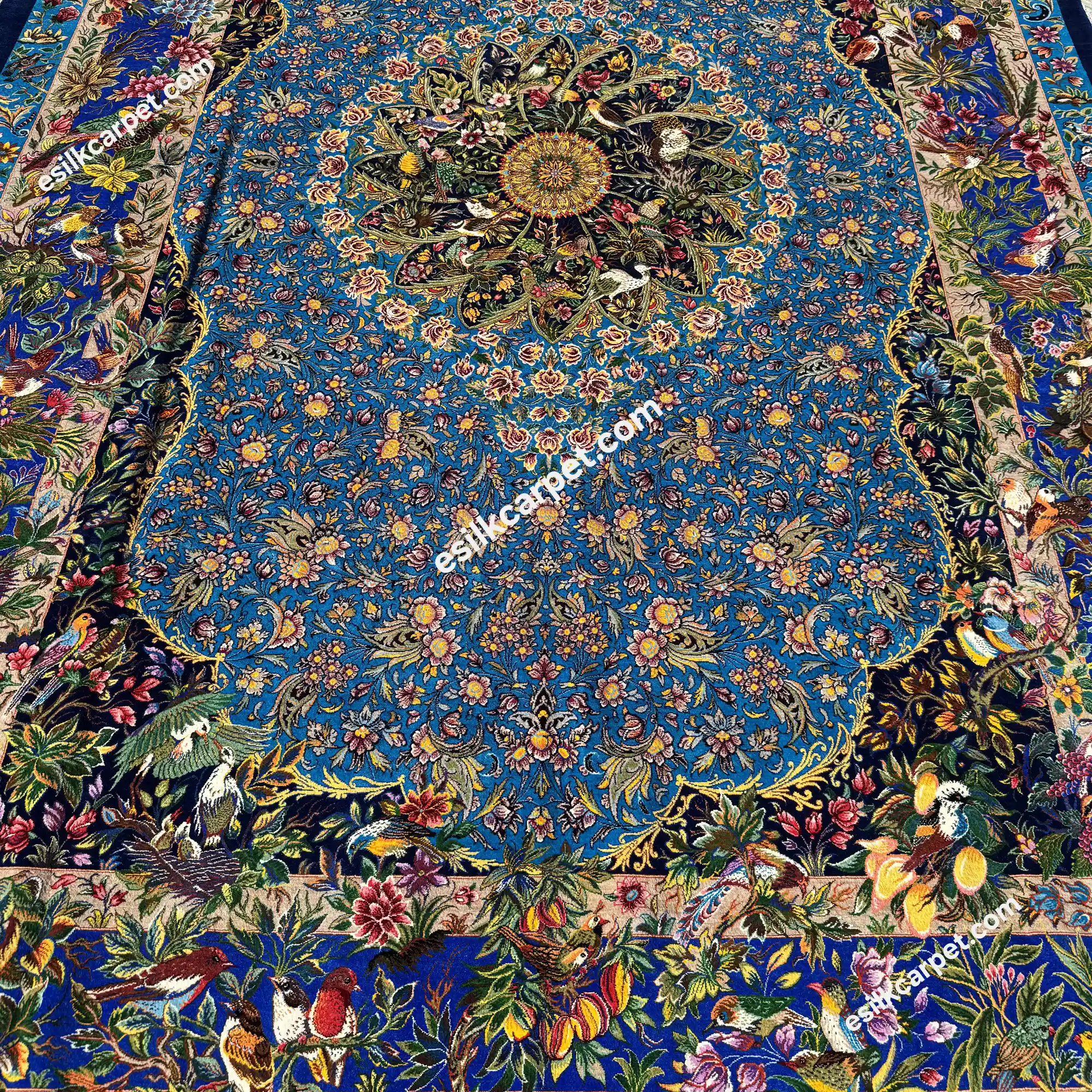 6متری لاکچری گل و بلبلهای شیدا دربهشت - esilkcarpet.com