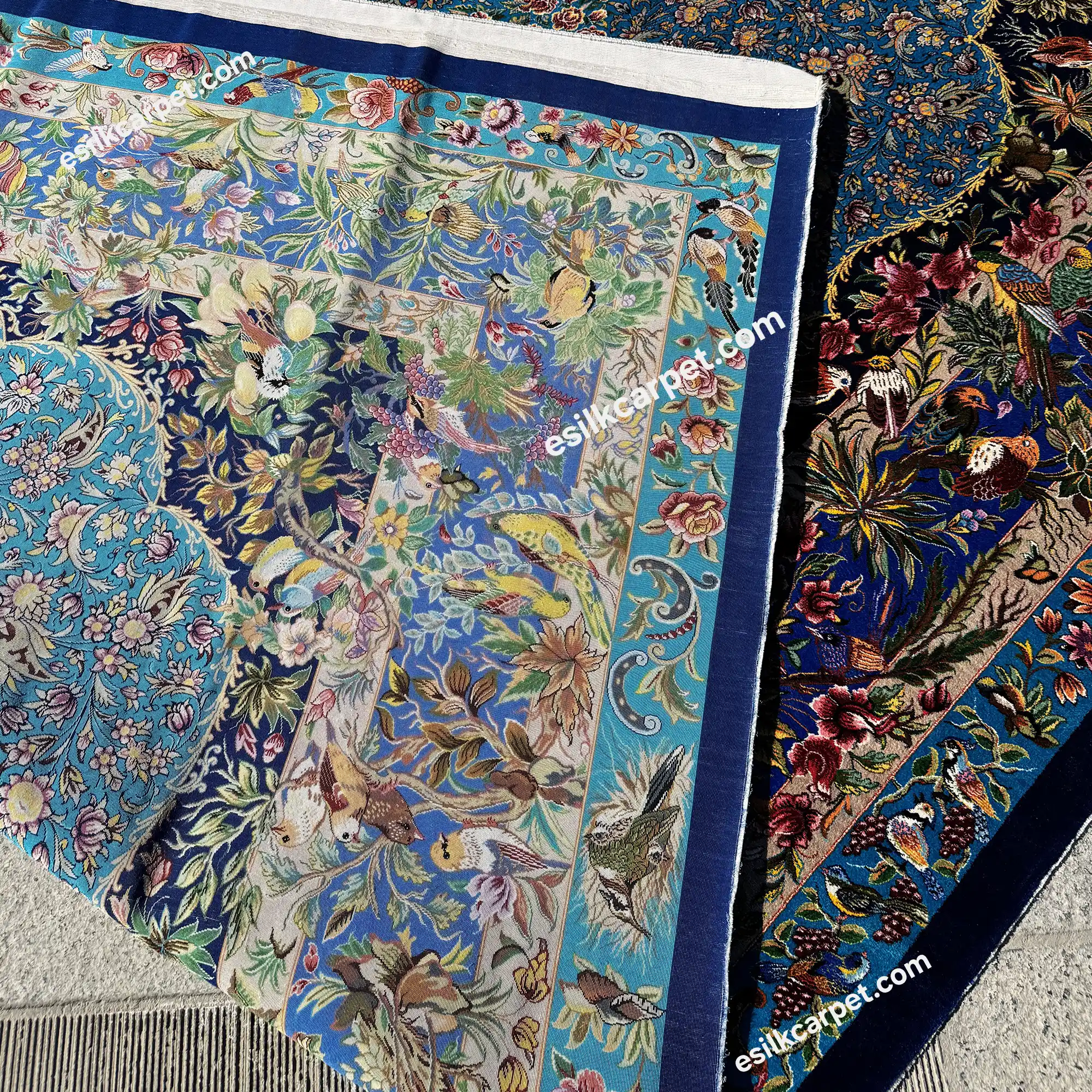6متری لاکچری گل و بلبلهای شیدا دربهشت - esilkcarpet.com