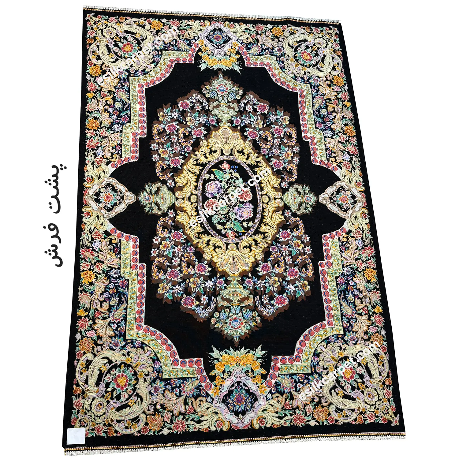 ذرعونیم تاروپود تمام ابریشم ترنجی اعلا - esilkcarpet.com